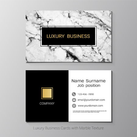 Luxury business cards template, Vector illustration on blue background.のイラスト素材