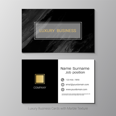 Luxury business cards vector template, Simple style also modern and elegant with marbling texture imitation background, It's fully layered and editable, Easy to customize it to fit your needs.のイラスト素材