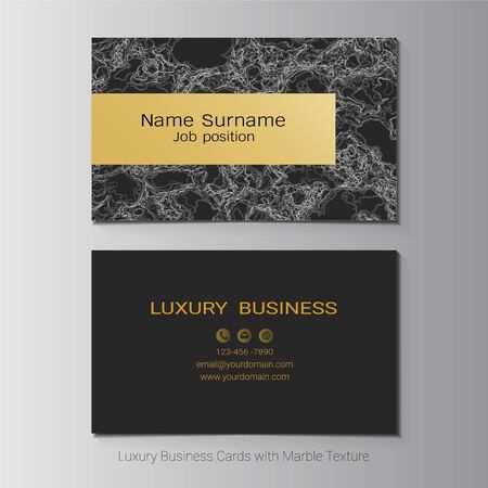 Luxury business cards template, Vector illustration on blue background.のイラスト素材
