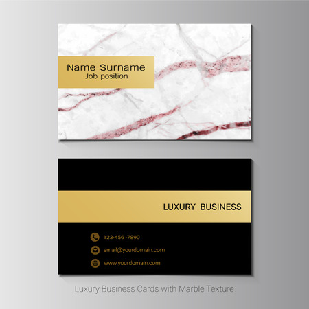 Luxury business cards template, Vector illustration on blue background.のイラスト素材