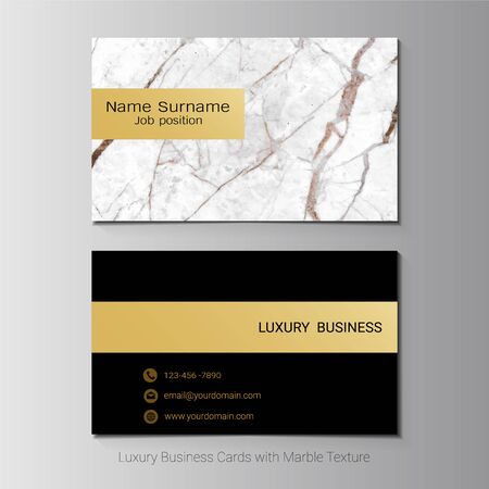 Luxury business cards template, Vector illustration on blue background.のイラスト素材
