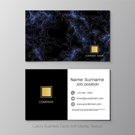 Luxury business cards vector template, Simple style also modern and elegant with marbling texture imitation background, It's fully layered and editable, Easy to customize it to fit your needs.のイラスト素材