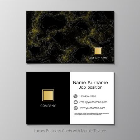 Luxury business cards vector template, Simple style also modern and elegant with marbling texture imitation background, It's fully layered and editable, Easy to customize it to fit your needs.のイラスト素材