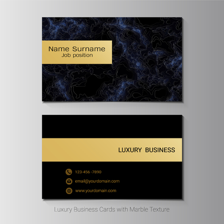 Luxury business cards template, Vector illustration on blue background.のイラスト素材