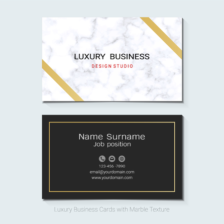 Luxury business cards vector template, Simple style also modern and elegant with marbling texture imitation background, It's fully layered and editable, Easy to customize it to fit your needs.のイラスト素材