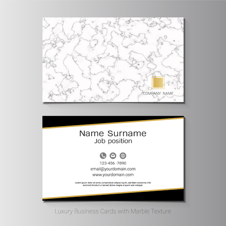Luxury business cards vector template, Simple style also modern and elegant with marbling texture imitation background, It's fully layered and editable, Easy to customize it to fit your needs.のイラスト素材