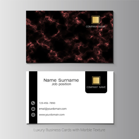 Luxury business cards vector template, Simple style also modern and elegant with marbling texture imitation background, It's fully layered and editable, Easy to customize it to fit your needs.のイラスト素材