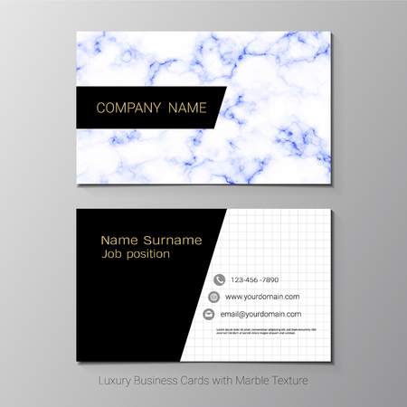 Luxury business cards vector template, Simple style also modern and elegant with marbling texture imitation background, It's fully layered and editable, Easy to customize it to fit your needs.のイラスト素材