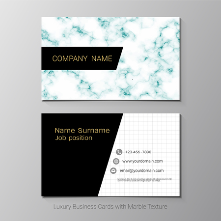Luxury business cards vector template, Simple style also modern and elegant with marbling texture imitation background, It's fully layered and editable, Easy to customize it to fit your needs.のイラスト素材