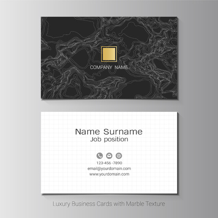 Luxury business cards vector template, Simple style also modern and elegant with marbling texture imitation background, It's fully layered and editable, Easy to customize it to fit your needs.のイラスト素材