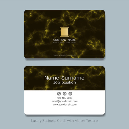 Luxury business cards vector template, Simple style also modern and elegant with marbling texture imitation background, It's fully layered and editable, Easy to customize it to fit your needs.のイラスト素材