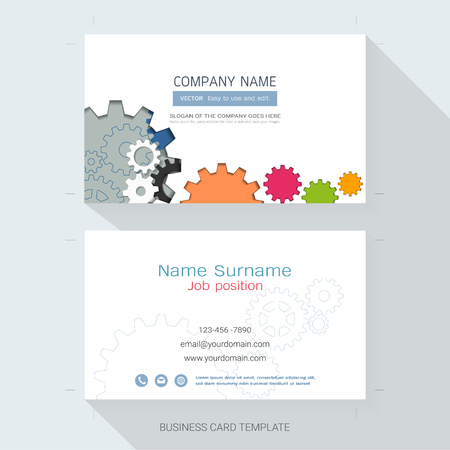 Name card or business card design template,The style is simple, also modern and elegant and it can be suitable for company name, It's fully layered and editable, Easy to customize it to fit your needsのイラスト素材