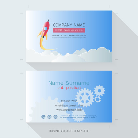 Name card or business card design template,The style is simple, also modern and elegant and it can be suitable for company name, It's fully layered and editable, Easy to customize it to fit your needsのイラスト素材