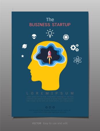 Covers design template, Inspiration for business startup concept, Use for your design all media, Easy to use and edit by add your own logo, images, and text, whatever you want.のイラスト素材