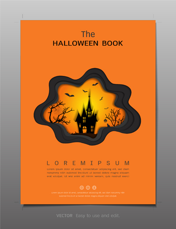 Covers design template, Inspiration for halloween night concept, For your design all media, Easy to use and edit by add your own logo, images, and text, whatever you want.のイラスト素材