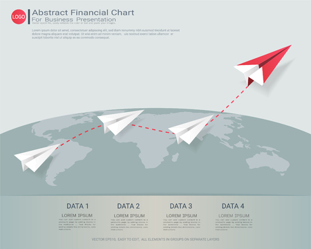 Abstract financial chart with uptrend line graphのイラスト素材