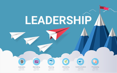 Leadership skills infographic templateのイラスト素材