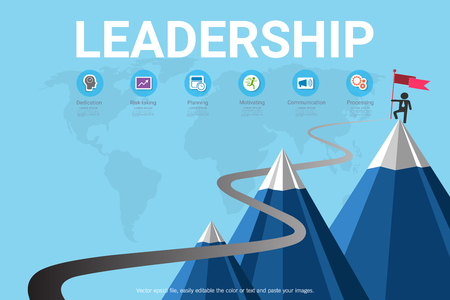 Leadership skills infographic templateのイラスト素材