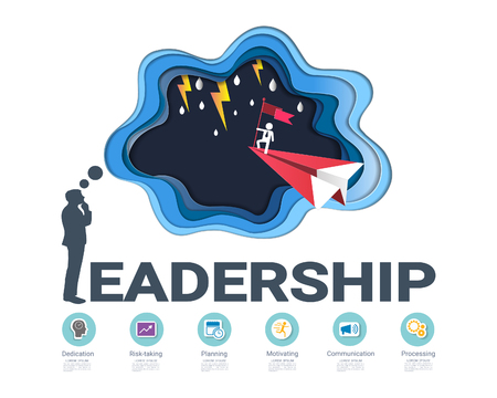 Leadership skills infographic templateのイラスト素材