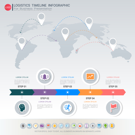 Leadership skills infographic templateのイラスト素材