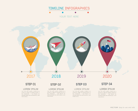 Milestone timeline infographic design Vector illustration.のイラスト素材