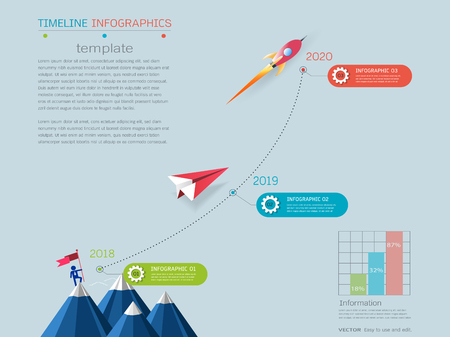 Milestone timeline infographic design Vector illustration.のイラスト素材