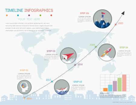 Milestone timeline infographic design Vector illustration.のイラスト素材