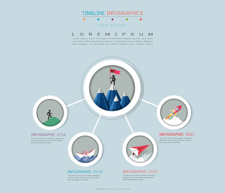 Milestone timeline infographic design Vector illustration.のイラスト素材