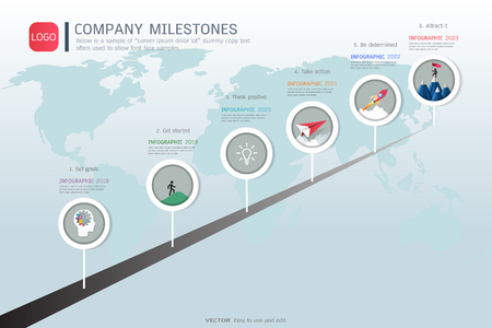 Milestone timeline infographic design Vector illustration.のイラスト素材