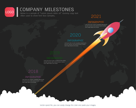 Milestone timeline infographic design Vector illustration.のイラスト素材