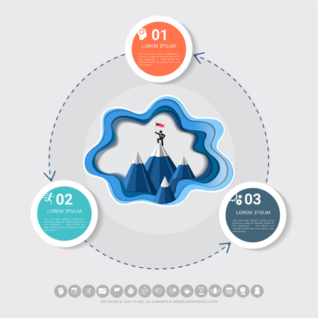 Circle Infographic template designのイラスト素材