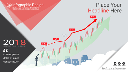 Business candlestick and financial graph chart, Suitable for forex stock market investment trading concept, Global network connection and Business analytics on abstract background.のイラスト素材