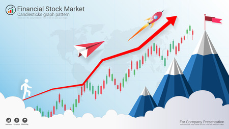 Forex stock market investment trading concept, Candlestick pattern with bullish and bearish is a style of financial chart, Suitable for describe price movements of a security, derivative, or currency.のイラスト素材