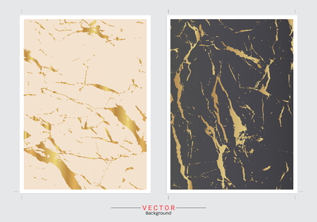 Gold Marble Imitation cover background vector set, Modern and luxury design template for your design a stunning wedding, invitation, greeting cards, web, banner, pattern, and wallpaper.のイラスト素材