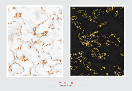 Gold marble cover background, Vector set template, Fully editable color change, Modern and luxury texture for your design a stunning wedding, invitation, greeting cards, web banner, pattern, wallpaperのイラスト素材