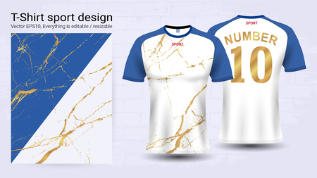 Soccer jersey and t-shirt sport mockup templateのイラスト素材