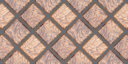 3D rendering of square wall panels, Material veneer wood oak for your project or interior design decorative tile, High quality seamless realistic texture background.の写真素材