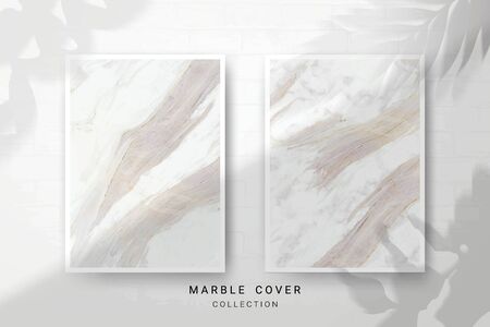 Marble Texture, Cover Premium Set of Vector Patterns Collection, Abstract Background Template, Suitable for Wedding and Greeting Invitation Cardのイラスト素材