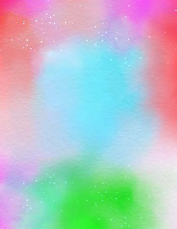 Abstract rainbow watercolor covers set, The color splashing on the paper.の写真素材