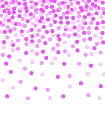 Flatlay of colorful round paper, Confetti on white paper, Colorful rainbow patterns, Confetti dots for a printable card background.の写真素材