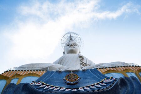 The white buddha statue in Ratchaburi province ,Thailandのeditorial素材