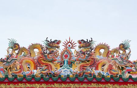 the dragon is symbolism and Chinese styleの写真素材