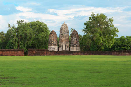 Sukhothai historical park, the old town of Thailand in 800 year agoの写真素材