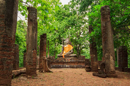 Buddha Statue at  Temple in Sukhothai Historical park , Thailandの写真素材