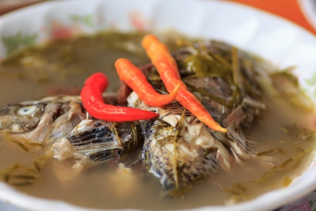 The hot and famous Tom Yum  fish  of Thailand の写真素材