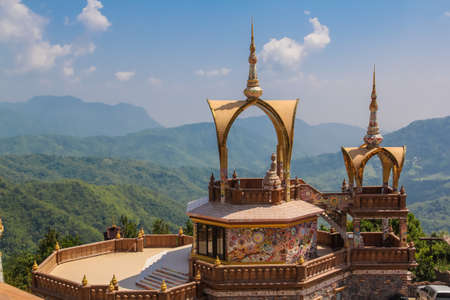 Point view of Phasornkaew temple in Phetchabun  province, Thailandの写真素材