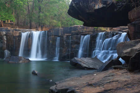 waterfall in national park of chaiyaphum province ,Thailandの写真素材