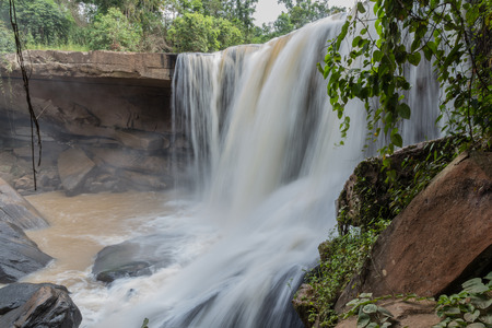 Beautiful Waterfall in Phu Rua ,Loei province Thailandの写真素材