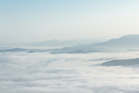 spring morning  rural landscape. The Doi Samer Dao in Si Nan National Park,Nan province,Thailandの写真素材