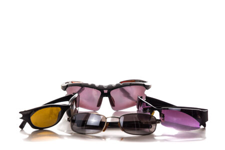 collection of eye glasses  with white backgroundの写真素材